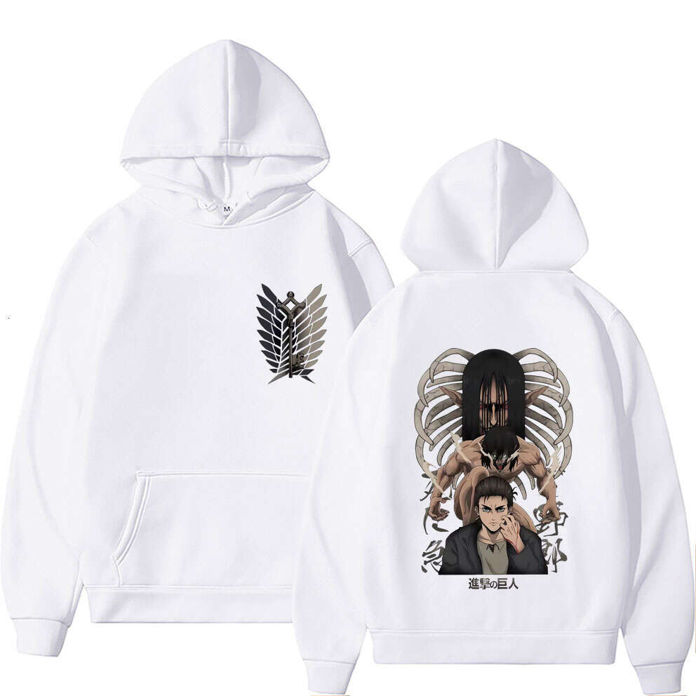 Attack Anime On Titan Men Women Hoodies Yeager Eren Graphic Printed Hooded Plus Size Sweatshirt Haruku Streetwear Pullover