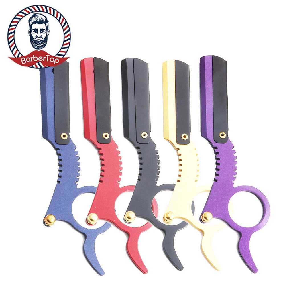 Straight Edge Barber Razor Haircut Beard Eyebrow Shaving Tool Manual Depilation Razor Hairdresser Trimming Blades ReplaceableM240814