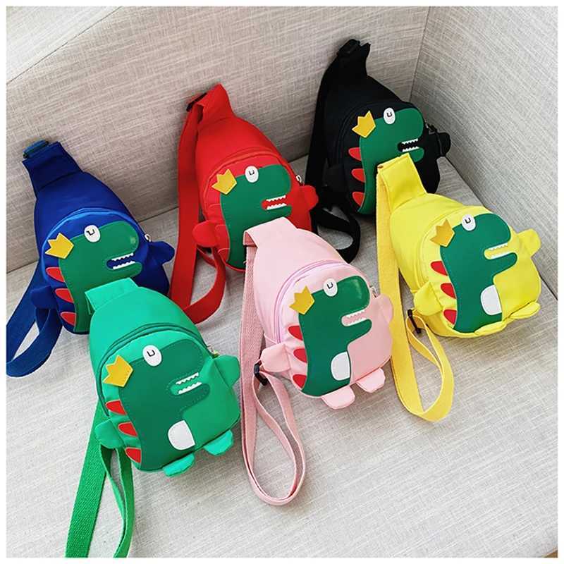 Childrens Messenger Bag Fashion Cartoon Dinosaur Pattern Mini Chest Bag Baby Boy Gills Cute Outdoor Coin Wallet Childrens Gift W240813