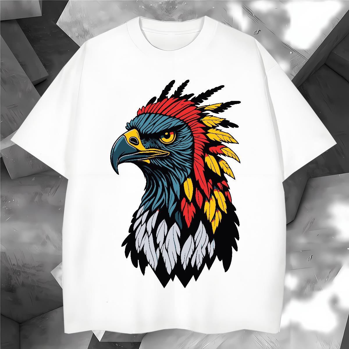 Unisex T-Shirts for Men chicken Breathable Crew Neck Outdoor Anime 230g Pure Cotton Couples T Shirts Wholesale Tees Shirts