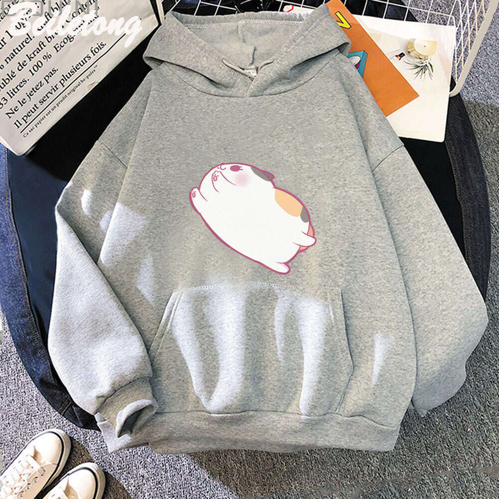 Cat Fat Anime Hoodies Final Fantasy XIV Women Kawaii Cartoon Sweatshirts Casual Plus Size Hooded Pullover Female Streetwear