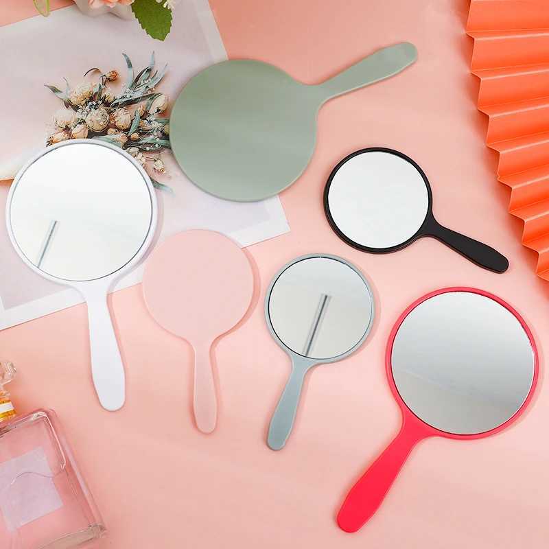 Circular small mirror handheld makeup mirror for women high-definition mirror surface multi-color W240813