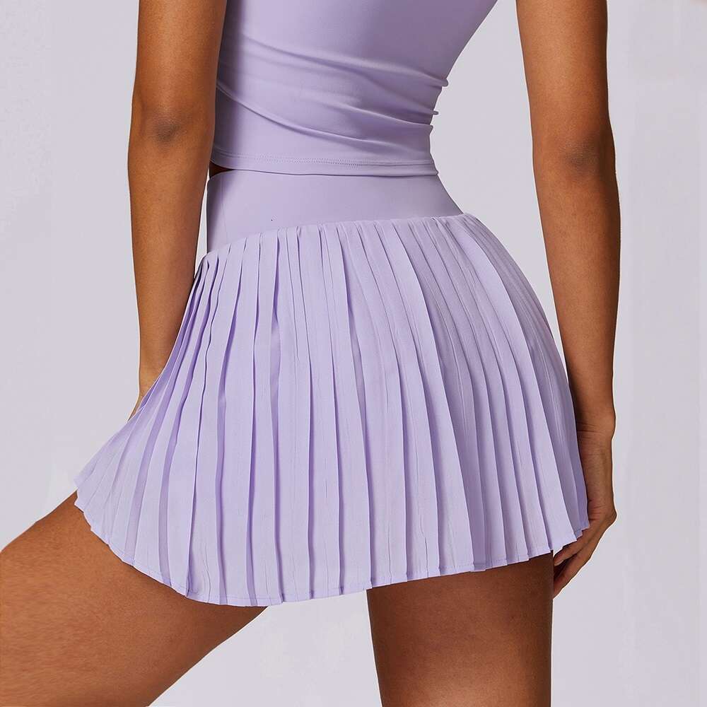 Cloud Hide Girl Pleated Sports Skirts Dancing Golf Tennis Skirt for Women Gym Workout Fiess Shorts High Waist Running Skort