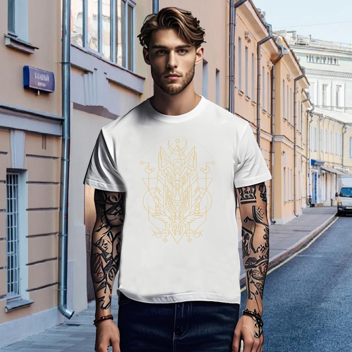 Men T Shirts 230g Pure Cotton totem Daily Wear Round Neck Short Sleeve Oversized 3XL 4XL Men Tees Designer Loose Fit Tops Tees