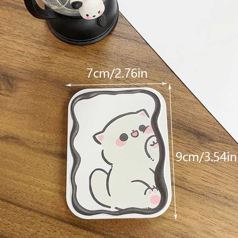 Cartoon cat folding handheld mirror makeup mirror portable creative with comb suitable for girls holding mirrors W240813
