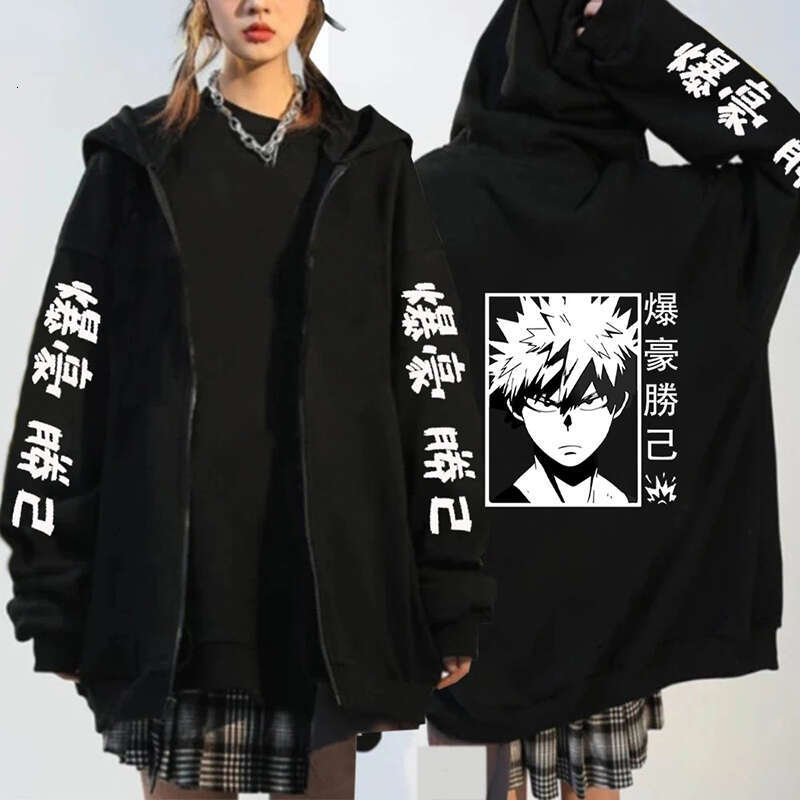 Hero My Academia Japan Anime Men Women Zip Hoodies Bakugo Himiko Shoto Plus Size Sweatshirt Haruku Unisex Streetwear Pullover