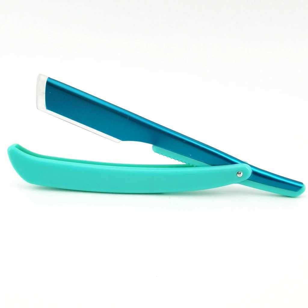 3 Colors Unisex Manual Folding knife Shaving Straight Edge Razors for Beard Shaving Hair Removal With BladesM240814