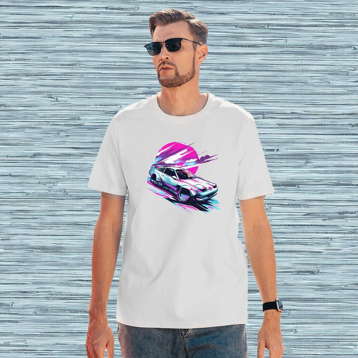 Brand sun T shirt Street Couples T Shirts 230g Cotton New Breathable Crew Neck Anime Print Tees Shirts