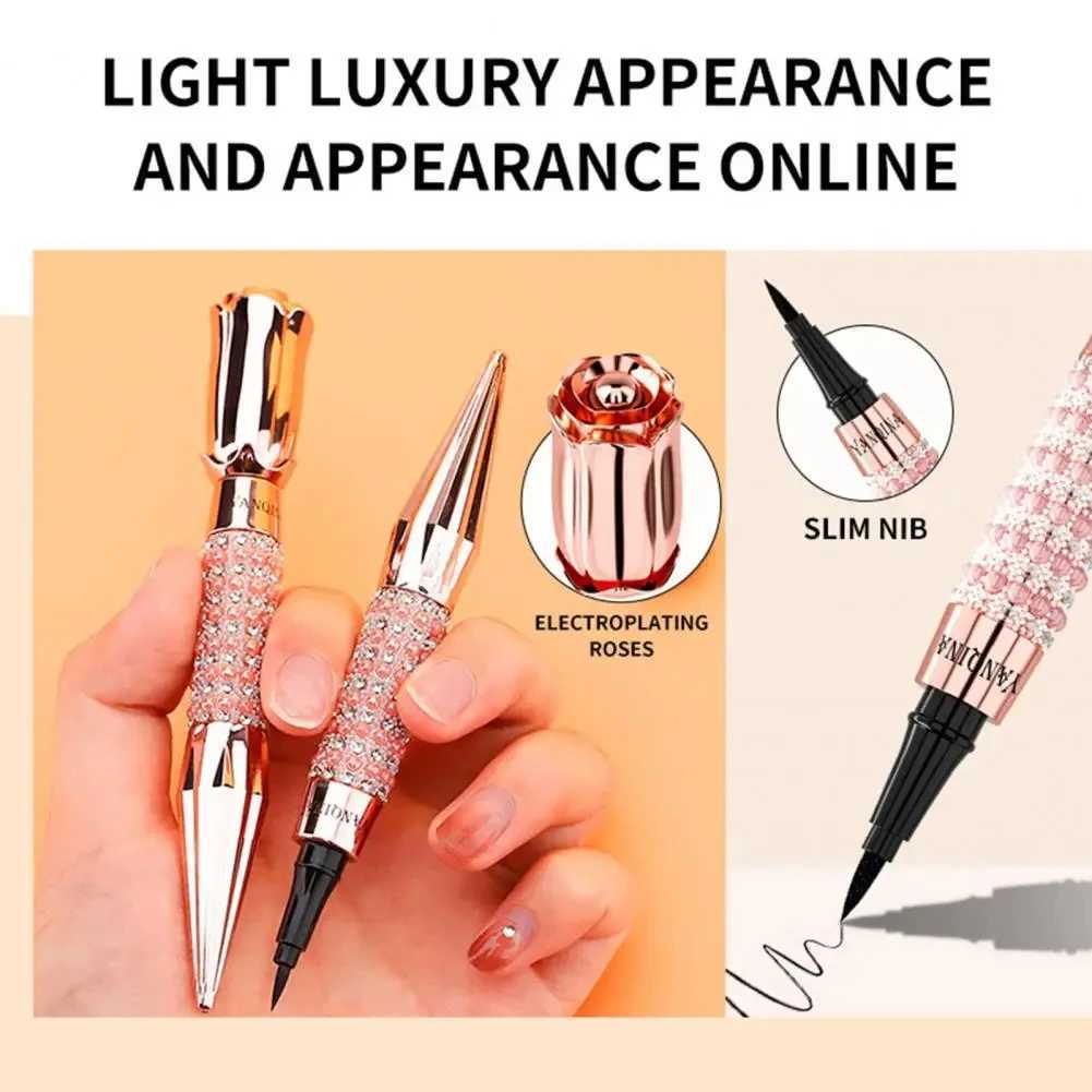 YANQINA Sparkling Eyeliner Cosmetic Sweatproof Slim Refill Queen Scepter Rose Liquid Eye Liner Pen Y240813