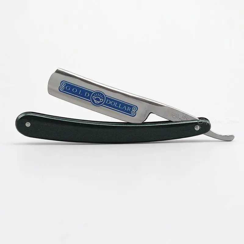 New Gold Dollar 100 Classic Shaving Straight Razor Manual Barber Razors Folding Knife Men Stainless Steel Shaving Razor G0114M240814