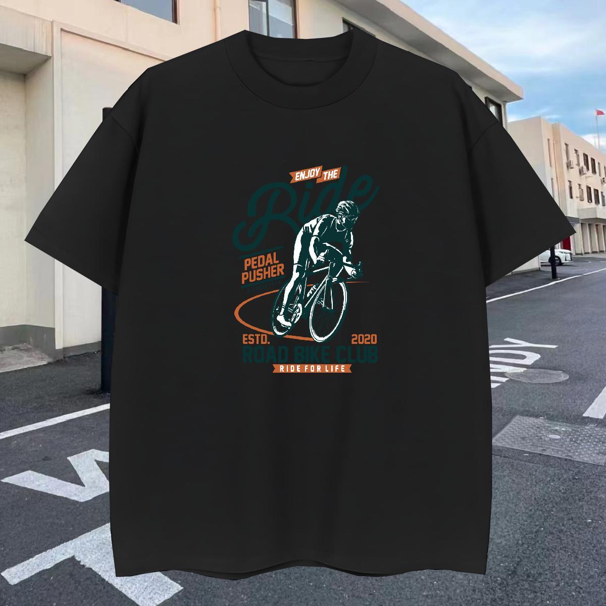 Loose Mens Tshirts Casual 230g Cotton Custom Print Oversized O Neck Short Sleeves Motorcycle T Shirts Men Stylist Clothes