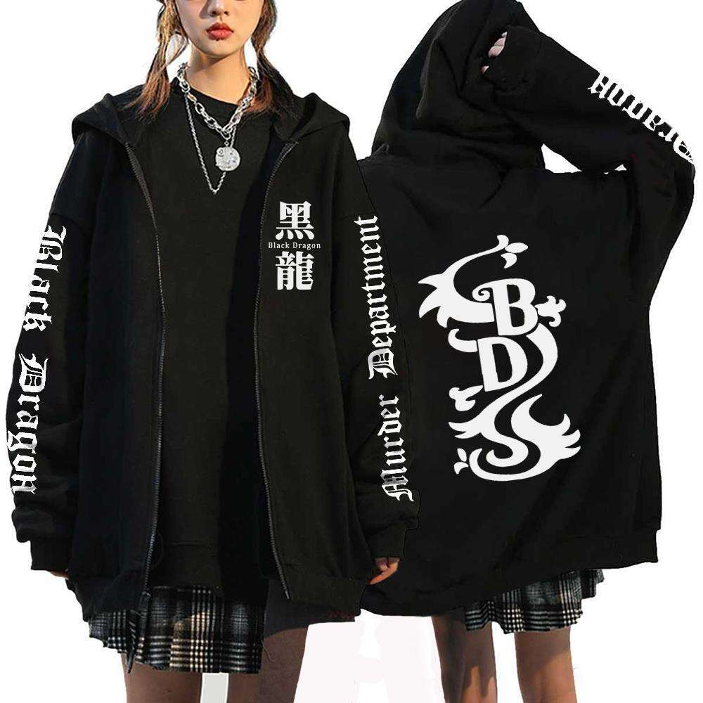 Anime Japan Tokyo Revengers Plus Size Hoodie Mikey Baruhara Graphic Printed Hooded Men Women Sweatshirt With Zipper Hip Hop