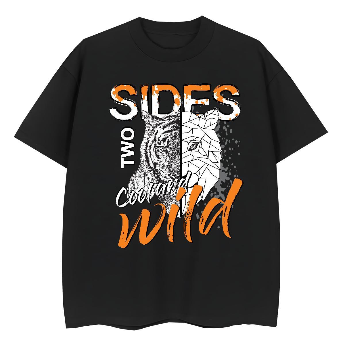 Free Shipping T shirt tiger Breathable Crew Neck Outdoor Custom Print Plus Size 100% Cotton 230g Men Tops Tees Casual New Polos
