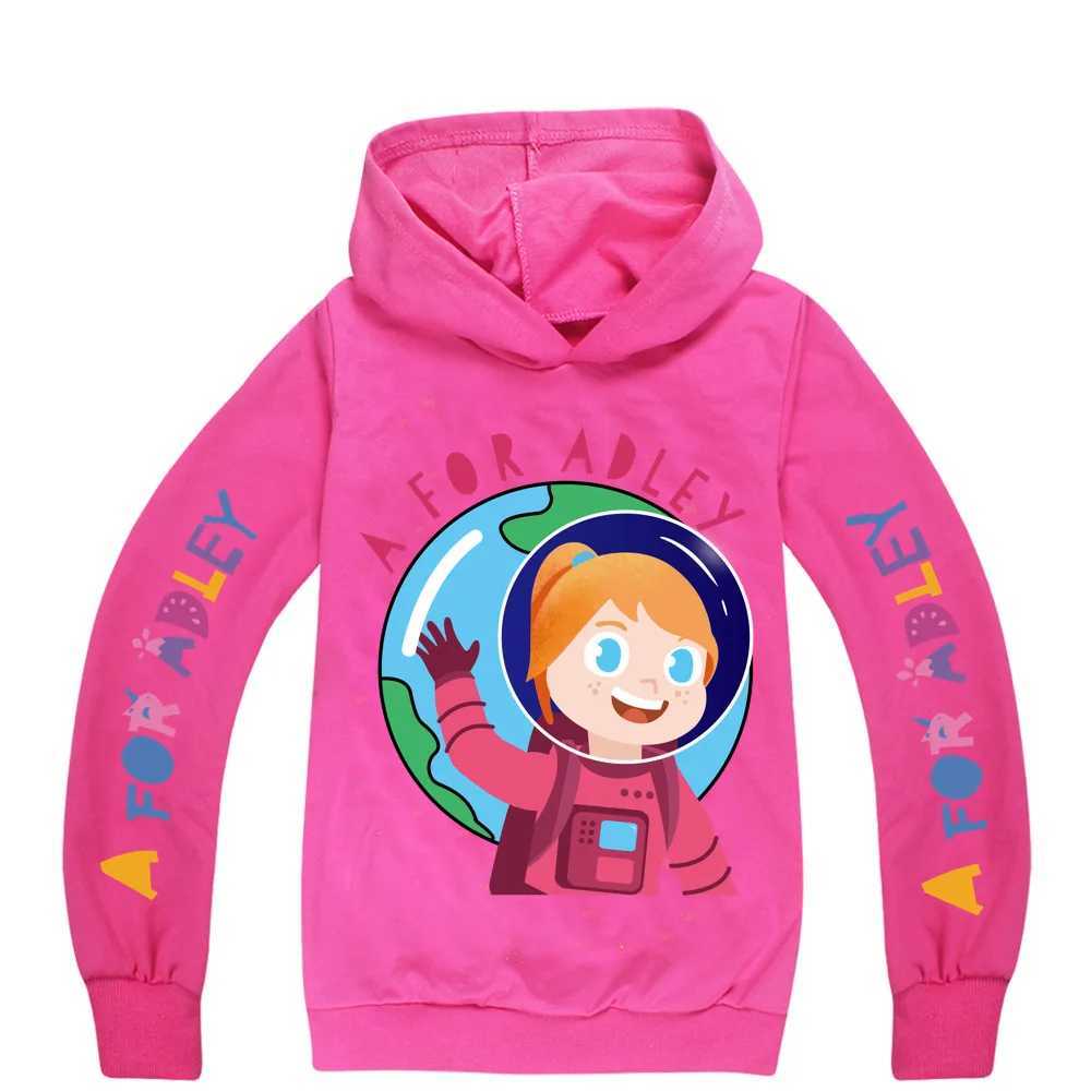 A for Adley Hoody Spring Autumn Boys Girls Pullovers Kids Pure Cotton Hoodie Sweatshirt Long Sleeve Children Clothes SportswearY240814