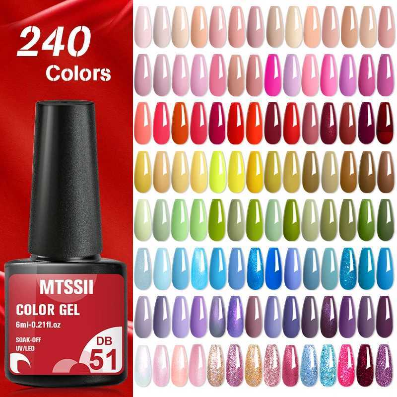 Mtssii 240 Colors Nail Gel Polish Nail Supplies 6ml Vernis Semi Permanent Nail Art Manicure Soak Off LED UV Gel Nail VarnishesM240814