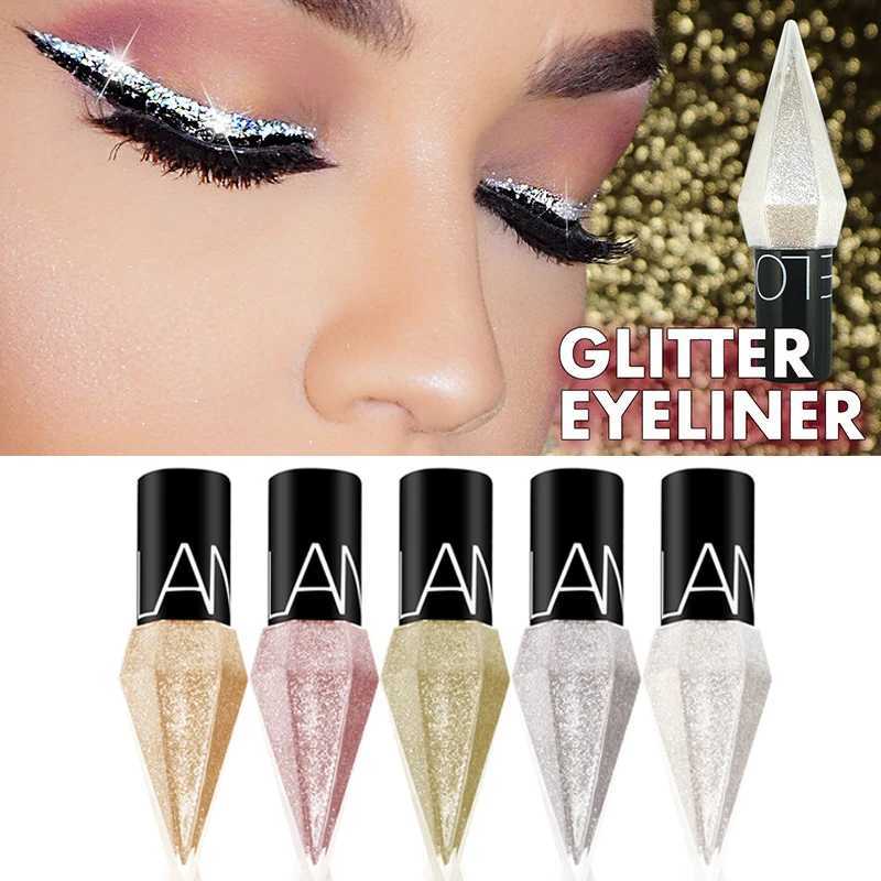 New Professional Shiny Eye Liners Cosmetics for Women Pigment Silver Rose Gold Color Liquid Glitter Eyeliner Cheap Makeup Y240813
