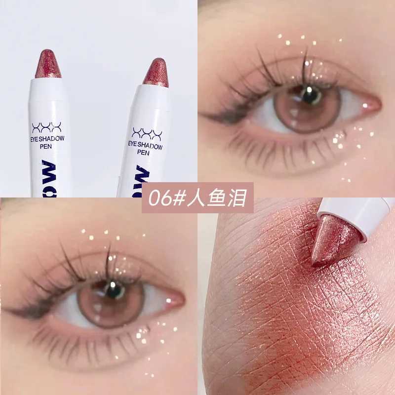 1PC Matte White Eyeliner Pencil Lying Silkworm Highlighter Pen Eyes Corner Brightening Pearl High-gloss Glitter Eyeshadow Stick Y240813