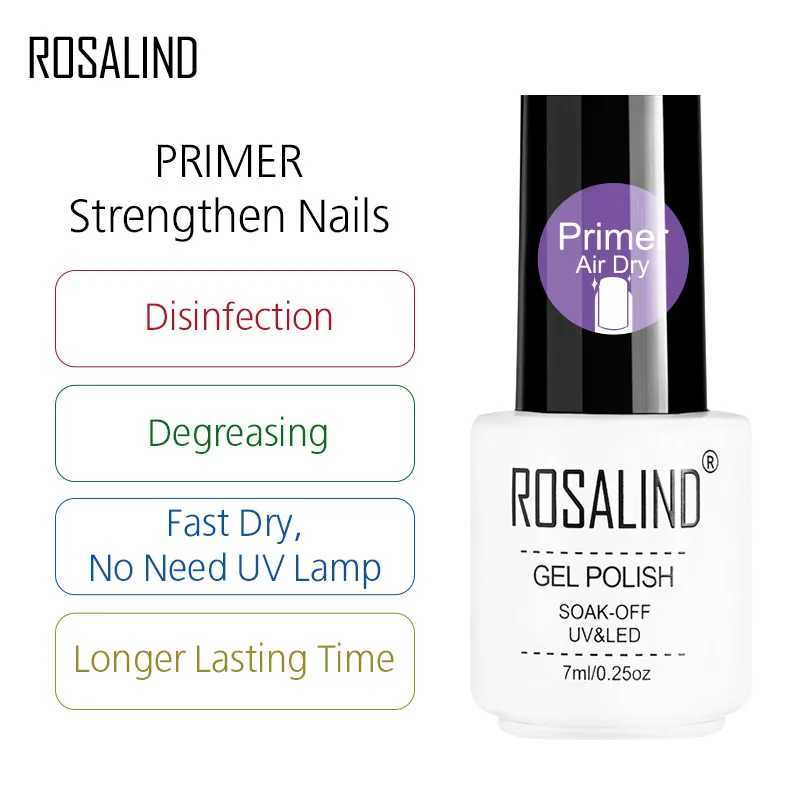 ROSALIND Primer Gel Polish Semi Permanent Nails For Manicure Strengthen Top Base Coat Soak Off UV Vernis Lacquer Nail Gel ArtM240814