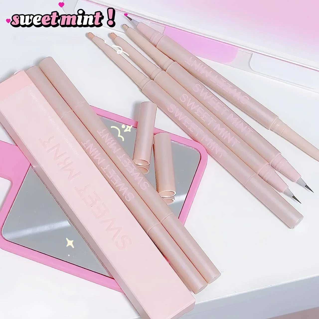 Double-ended Lying Silkworm Pencil Natural Non-smudge 2-in-1 Highlighting Eyeshadow Pen Waterproof Liquid Lower Eyelid Liner Pen Y240813
