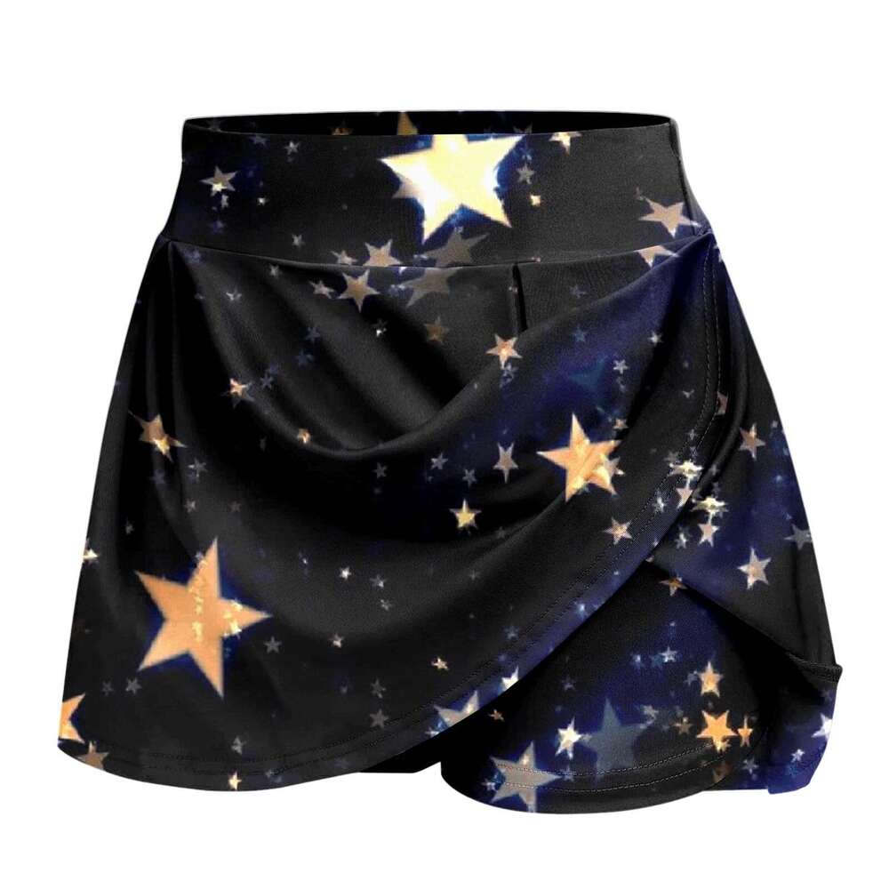 Butterfly Women'S 3d Tennis Skorts Solid Color Anti-Exposure Skirt Quick Dry Fiess Running High Waist Shorts Golf Culottes