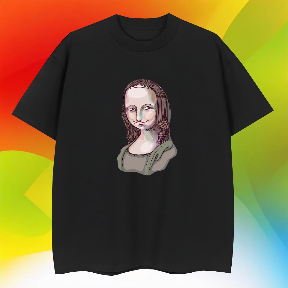 Cool Design portrait T Shirts Men Street wear Hip Hop Men Tops Tees 230g 100% Cotton Fashion New Breathable Soft Plus Size Custom Tee Shirt
