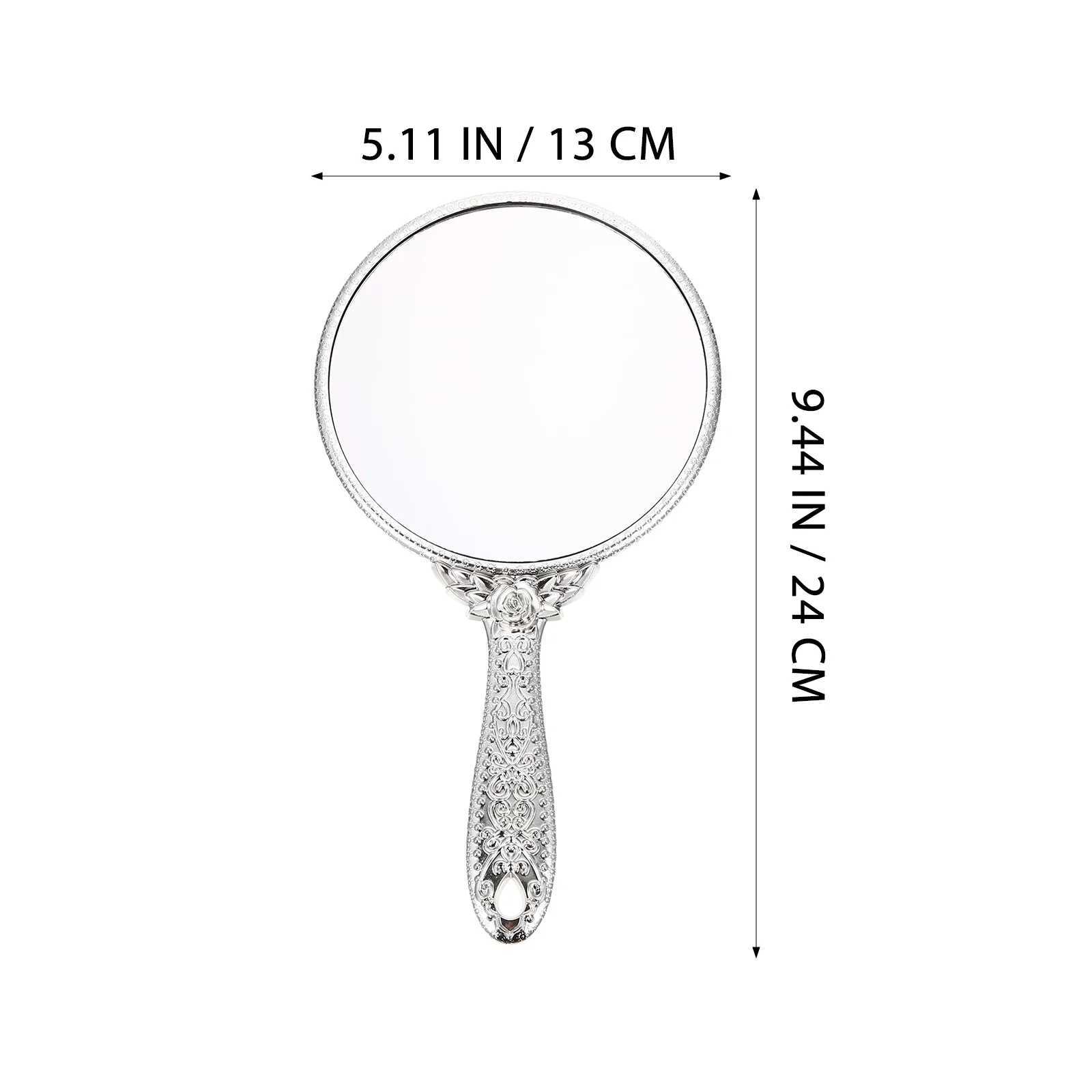Mirror with handheld travel handheld beauty portable makeup vintage small cosmetics W240813