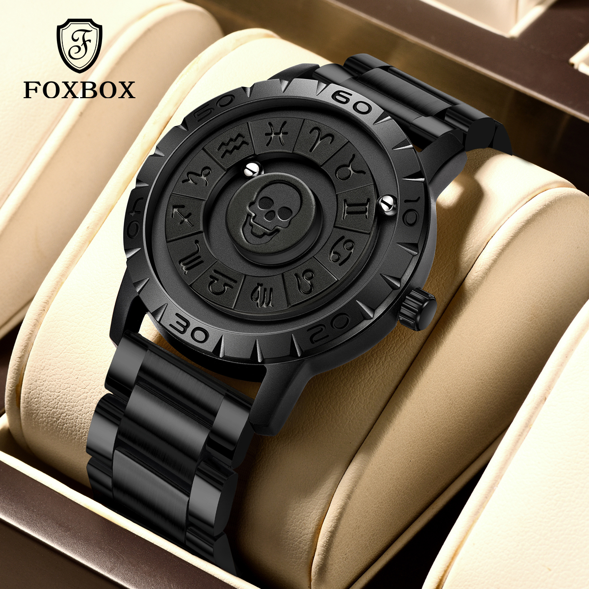 LIGE's new magnetic ball bearing men's precision steel strip watch, creative personalized waterproof sports fashion watch