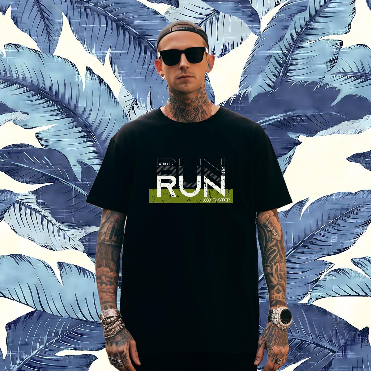 Brand letter T-Shirts Daily Wear Men Tees 230g Cotton Customized Short Sleeve O-Neck White Plus Size Top Tees