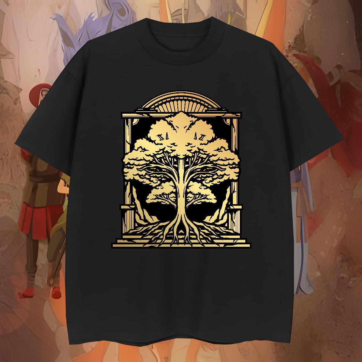Free Shipping tree Men T Shirts Casual Daily Wear Tshirt for Man Woman 230g Cotton 2024 Summer Breathable Crew Neck Customized Top Tees