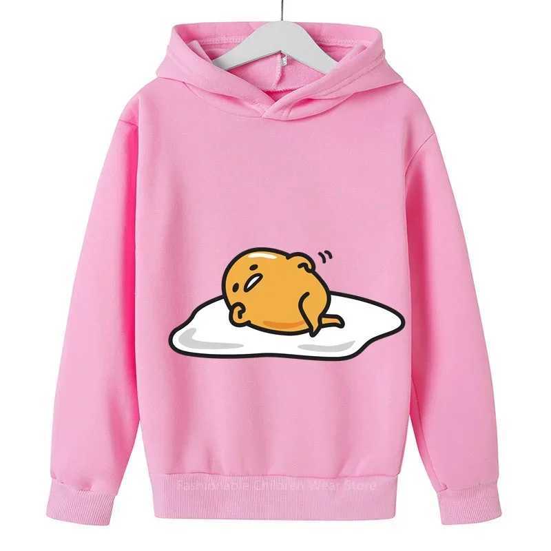 2024 Stylish Sanrio Gudetama Cute Cartoon Print Kids Hoodie Boys Girls Cotton Soft Clothes for Spring-AutumnY240814