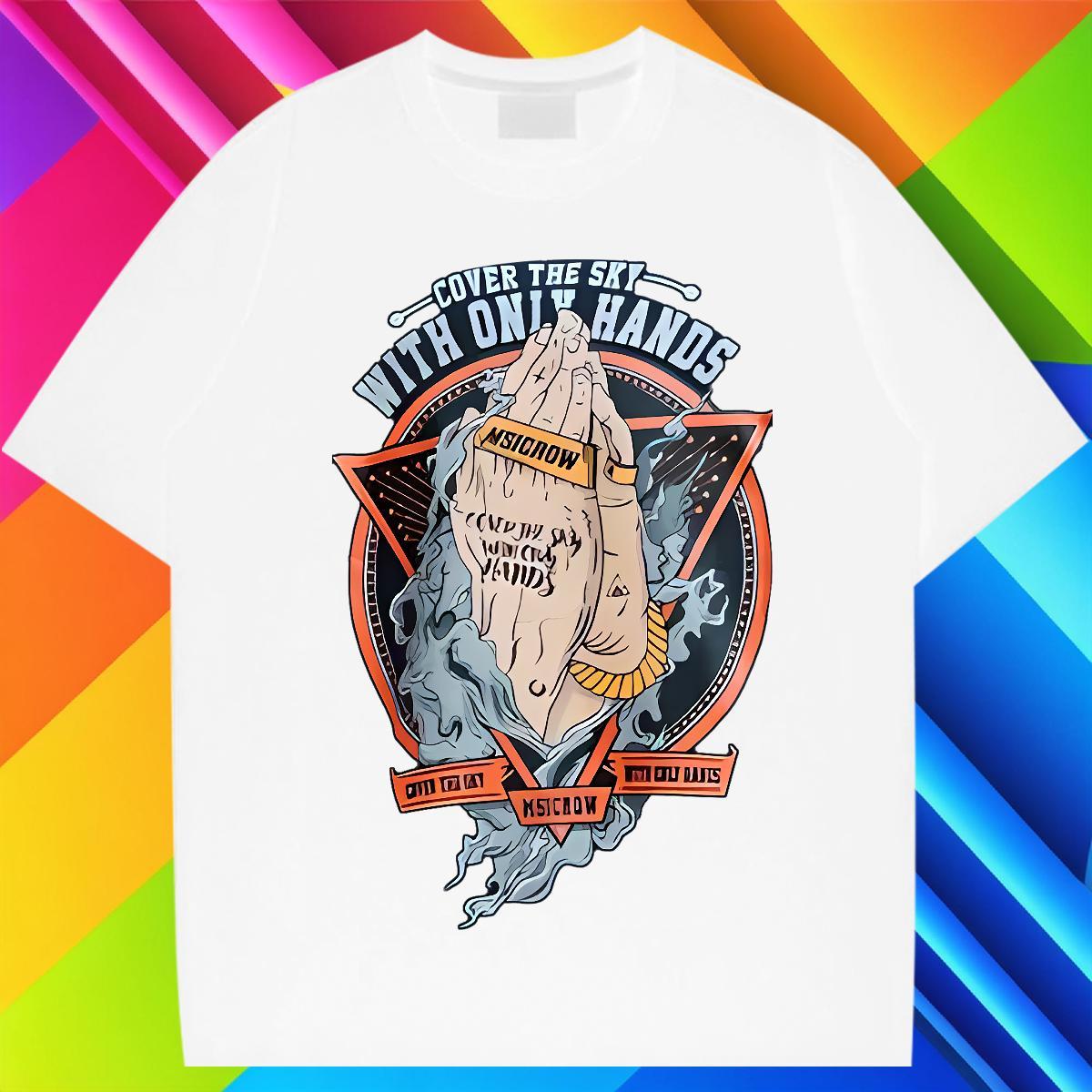 T-Shirts 230g 100% Cotton hands Hip Hop Street Breathable Crew Neck Oversized 3XL 4XL Men Tees Designer Fashion Cool Tops Tees