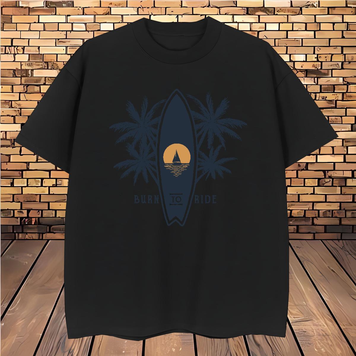 Unisex sea Men T Shirts Home Outdoor Men Tshirts 230g Pure Cotton Fashion Designer Short Sleeve O-Neck Black Oversized Tops