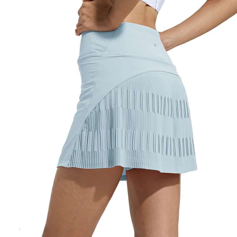 Sports Tennis Pleated Short Badminton Skirt Golf Yoga Running Fake Two-piece Culottes White skirts