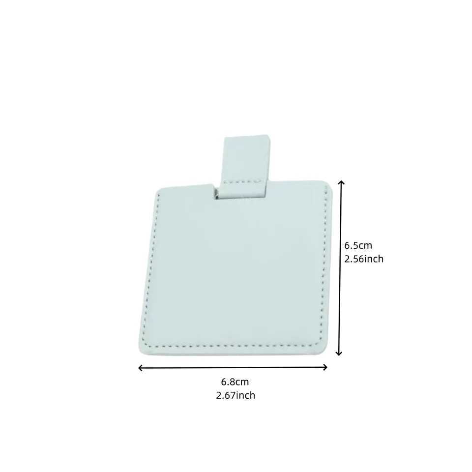 Solid color handheld small mirror stainless steel makeup mirror portable pull-out small square mirror W240813