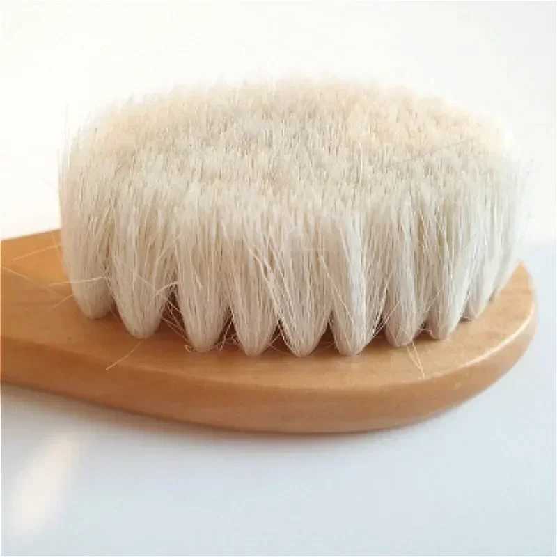 Newborn Wood Hair Comb Natural Wool Comb Hair Brush Baby Head Massager Portable Baby Accessories W240813