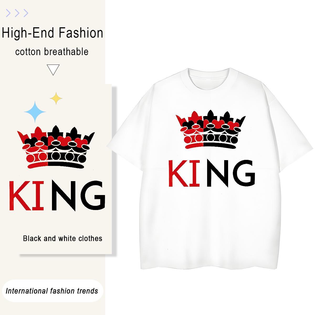 Classic Couples T Shirts Casual Daily Wear 230g 100% Cotton Skull Short Sleeve O-Neck letter T shirt Custom Tops Tees