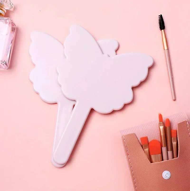 Makeup Mirror Ins Butterfly Handheld Makeup Mirror Spa Salon Makeup Handheld Compact Makeup Mirror W240813