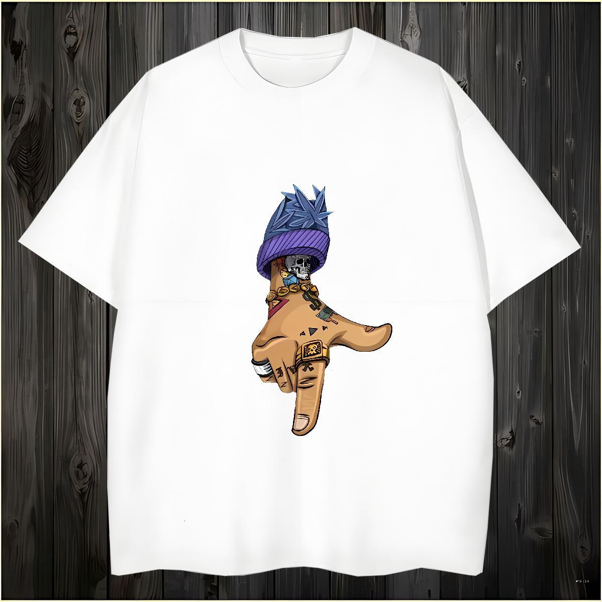 Men T Shirts 230g Cotton hands Hip Hop Street O-Neck Short Sleeve Custom Cartoon Men Tshirts Fashion Design High Quality Tops Tees