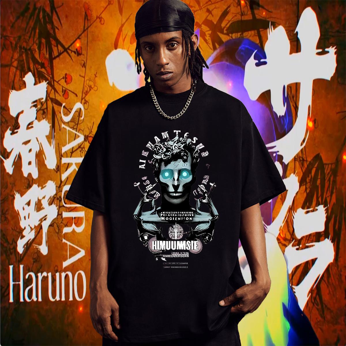 Mens T Shirts 230g Pure Cotton portrait High Street Hip Hop Breathable Crew Neck Custom Printing Tshirt for Man Woman 2024 New Designer Tshirts