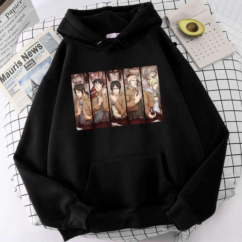 on Attack Titan Yeager Eren Anime Graphic Printed Hooded Plus Size Hoodie Men Women Sweatshirts Haruku Unisex Streetwear