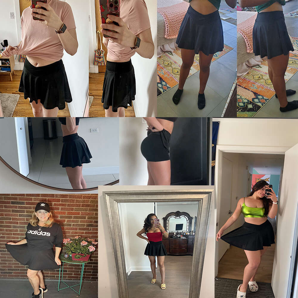 Tennis Skirt With Pockets Shorts High Waist Crossover Athletic Golf Skorts Workout Sports Skirts Women s