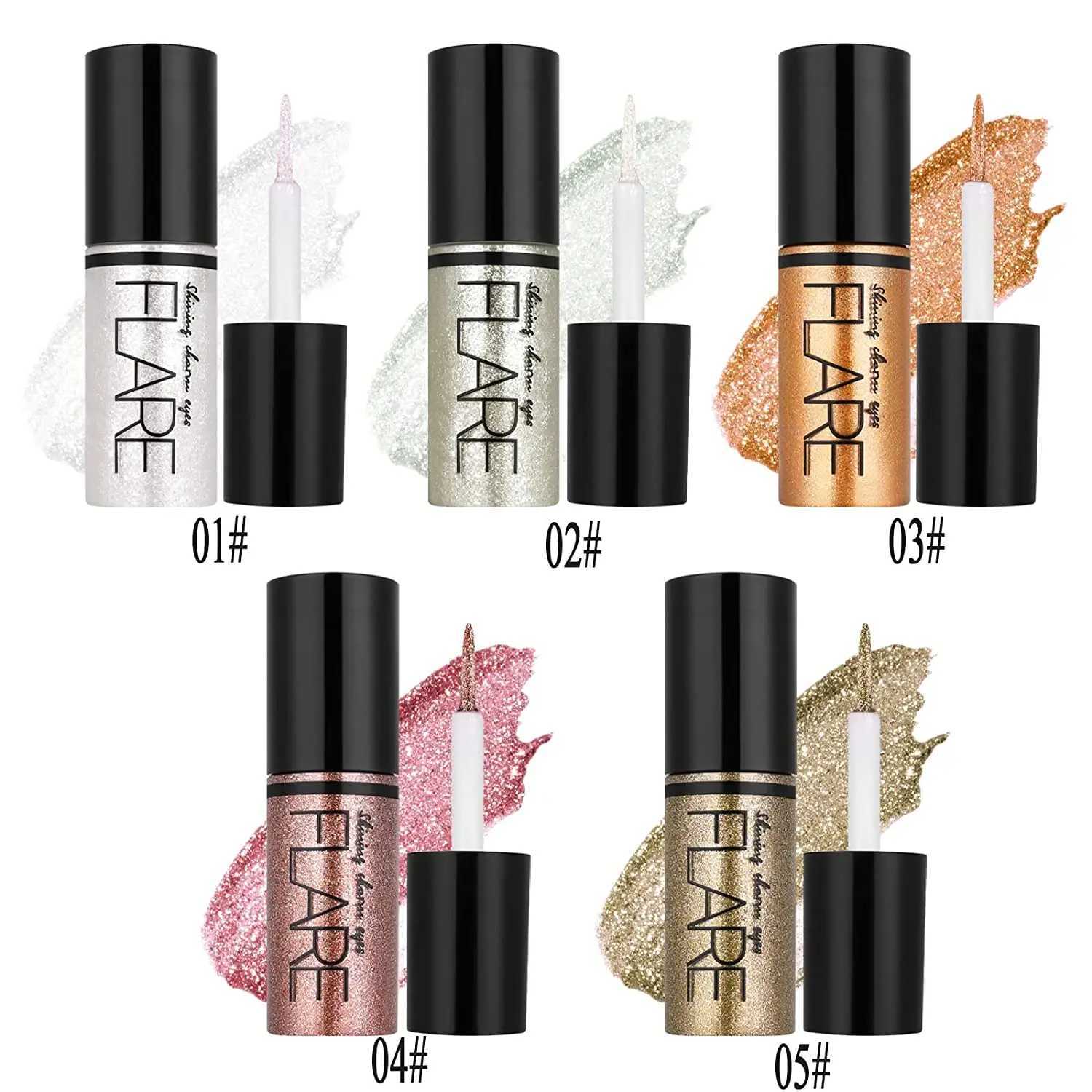 Makeup Set Liquid Glitter Eyeliner Metallic Shimmer Glitter Eyeshadow Long Lasting Waterproof Shimmer Eyeliner 10pcs Y240813