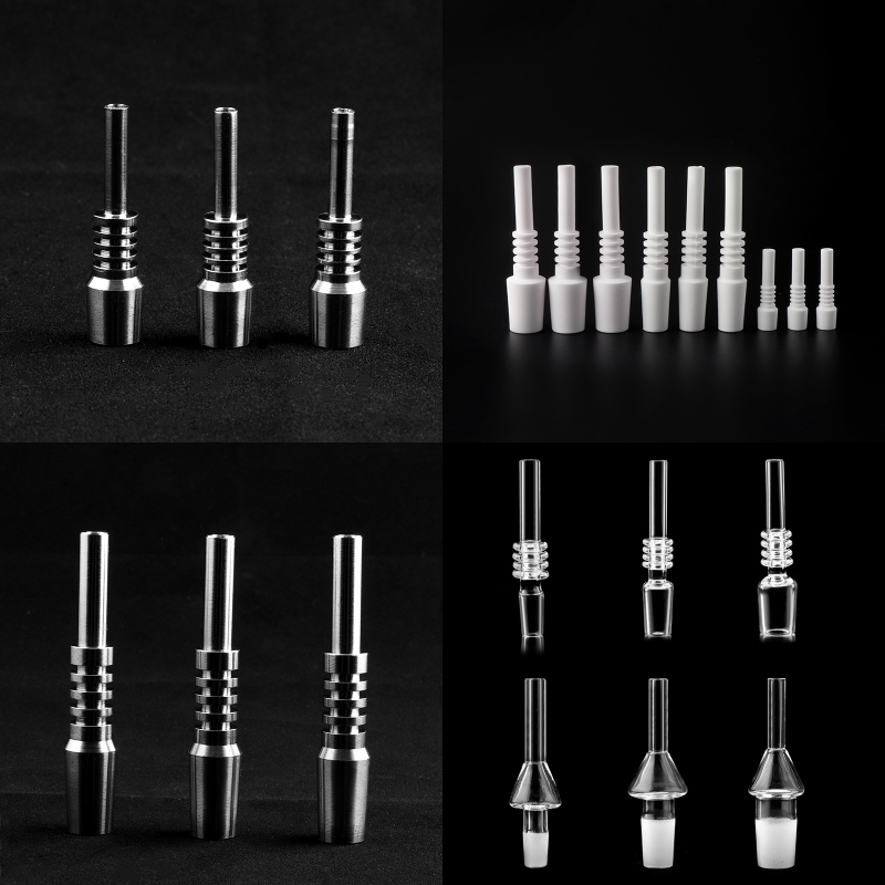 4 Styles Quartz /Titanium Tip Ceramic Nail Tip For NC Kits 10mm 14mm 18mm Male Quartz Nail Tips