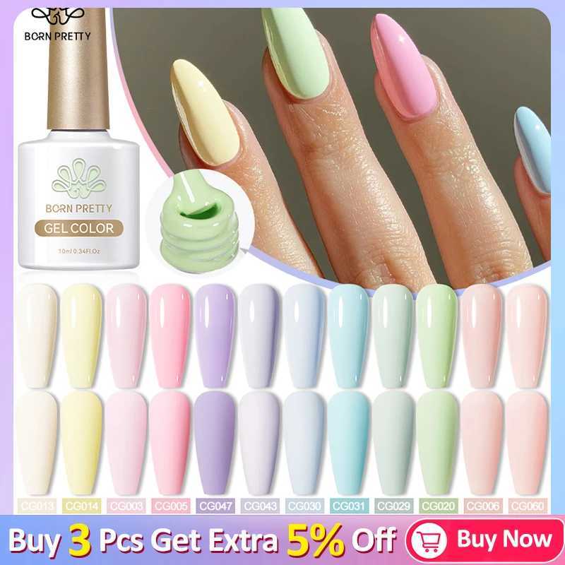 BORN PRETTY Sweet Spring Summer Color Gel Nail Polish 10ml Light Pink Green Yellow Long Lasting Varnis Semi Permanent For NailsM240814