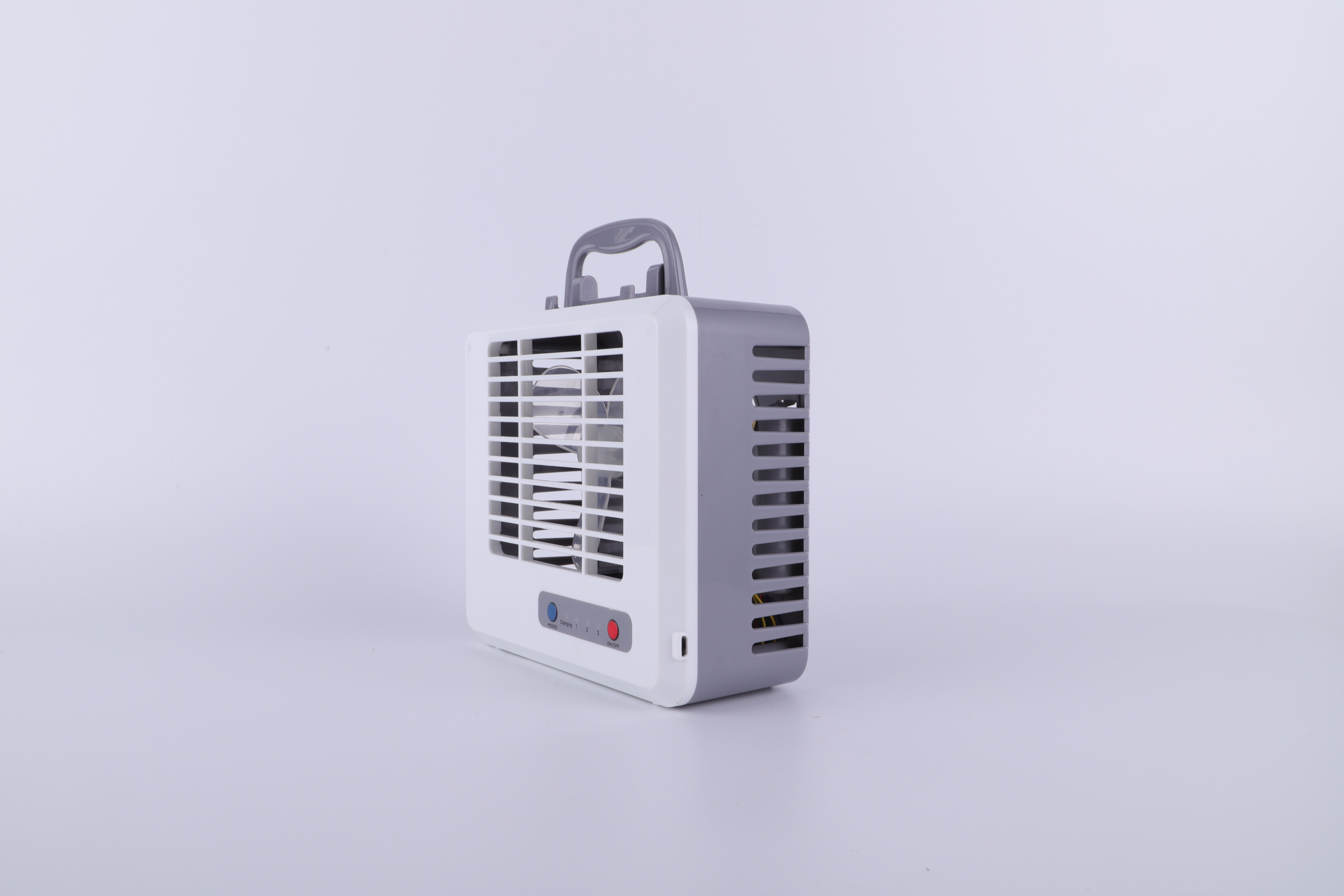 Desktop illuminated air conditioning fan with three levels of USB desktop circulation fan small fan office multifunctional fan silent