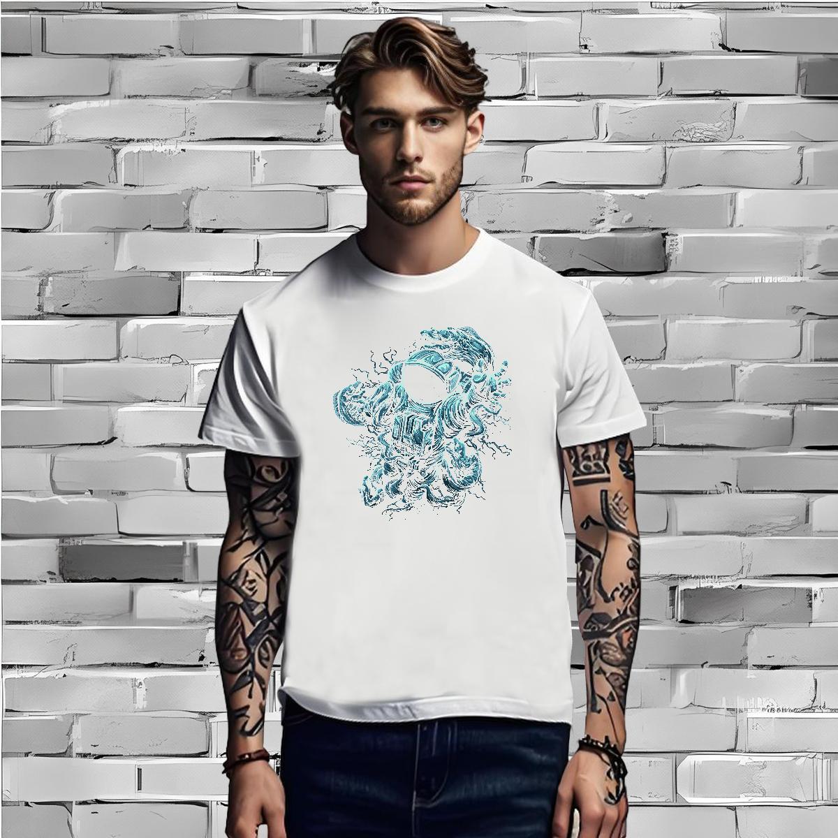 Man T Shirts 230g Pure Cotton universe Home Outdoor O Neck Short Sleeves Black White Mens Tshirts Fashion Designer Cool Tops