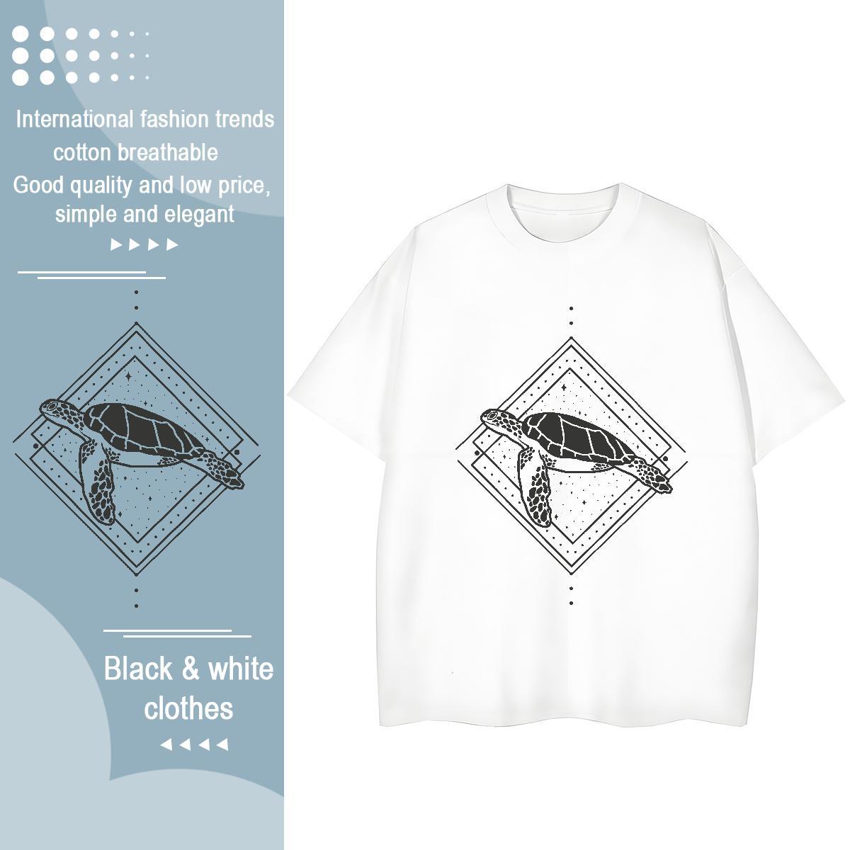 High Quality T Shirt For Man tortoise Breathable Soft Daily Outfit Custom Anime 230g Cotton Men Tshirts Customized Wear