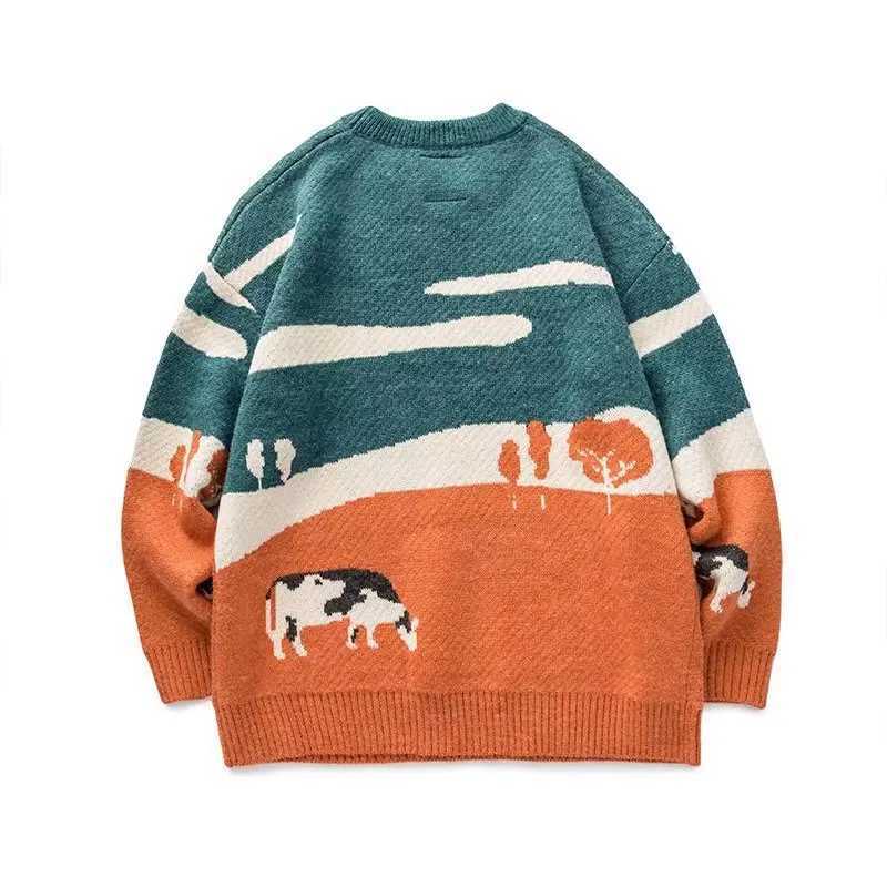 Mens printed knitted sweater mens clothing mens knitted sweater top luxury mens sweater long sleeved Pullover 2024 new itemW240729