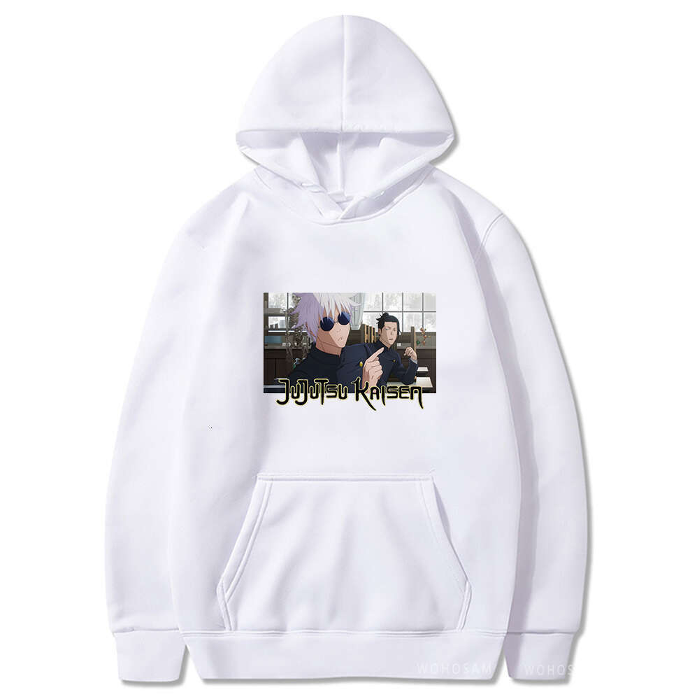 Jujutsu Anime Kaisen Satoru Gojo Hoodies Haruku Printed Autumn Winter Men Women Plus Size Reflective Long Sleeves Sweatshirts