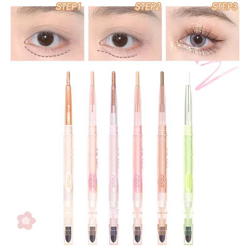 Silky Gel Lying Silkworm Eyeliner Pen Waterproof Matte Shimmer White Beige Makeup Eye Shadow Pencil Smooth Cosmetics Beauty Tool Y240813